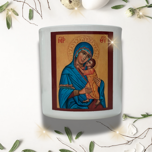 WHITE RELIGIOUS CANDLE HOLDER | KANDILAKI